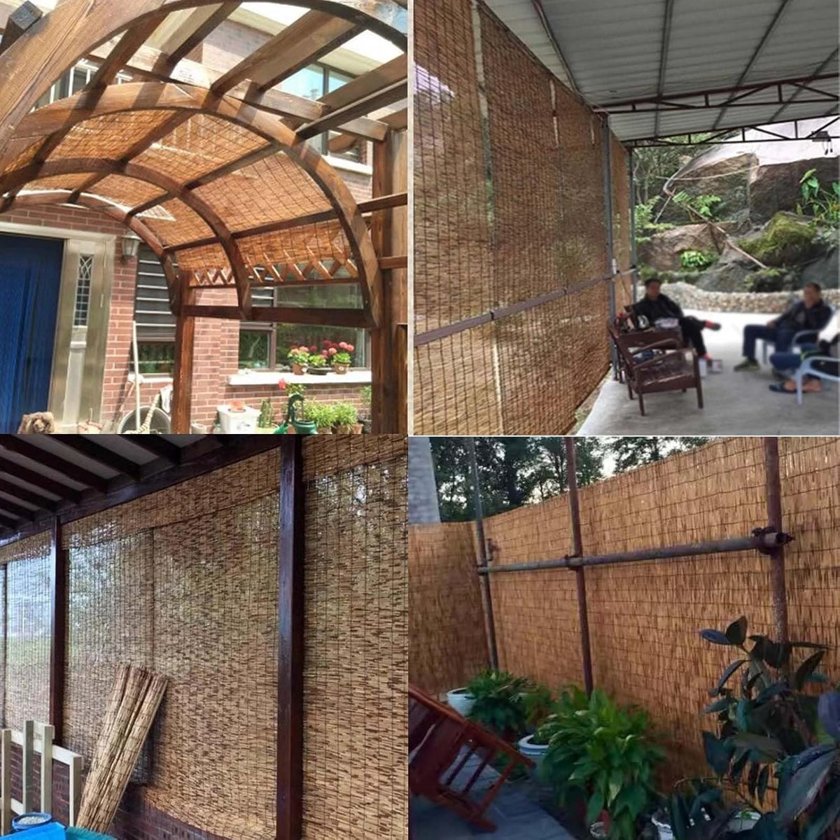 Natural Bamboo Privacy Screen Fence 2.3x15ft C612