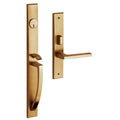 Vintage Brass Left Hand Single Cylinder Mortise Handleset Trim Set O52807