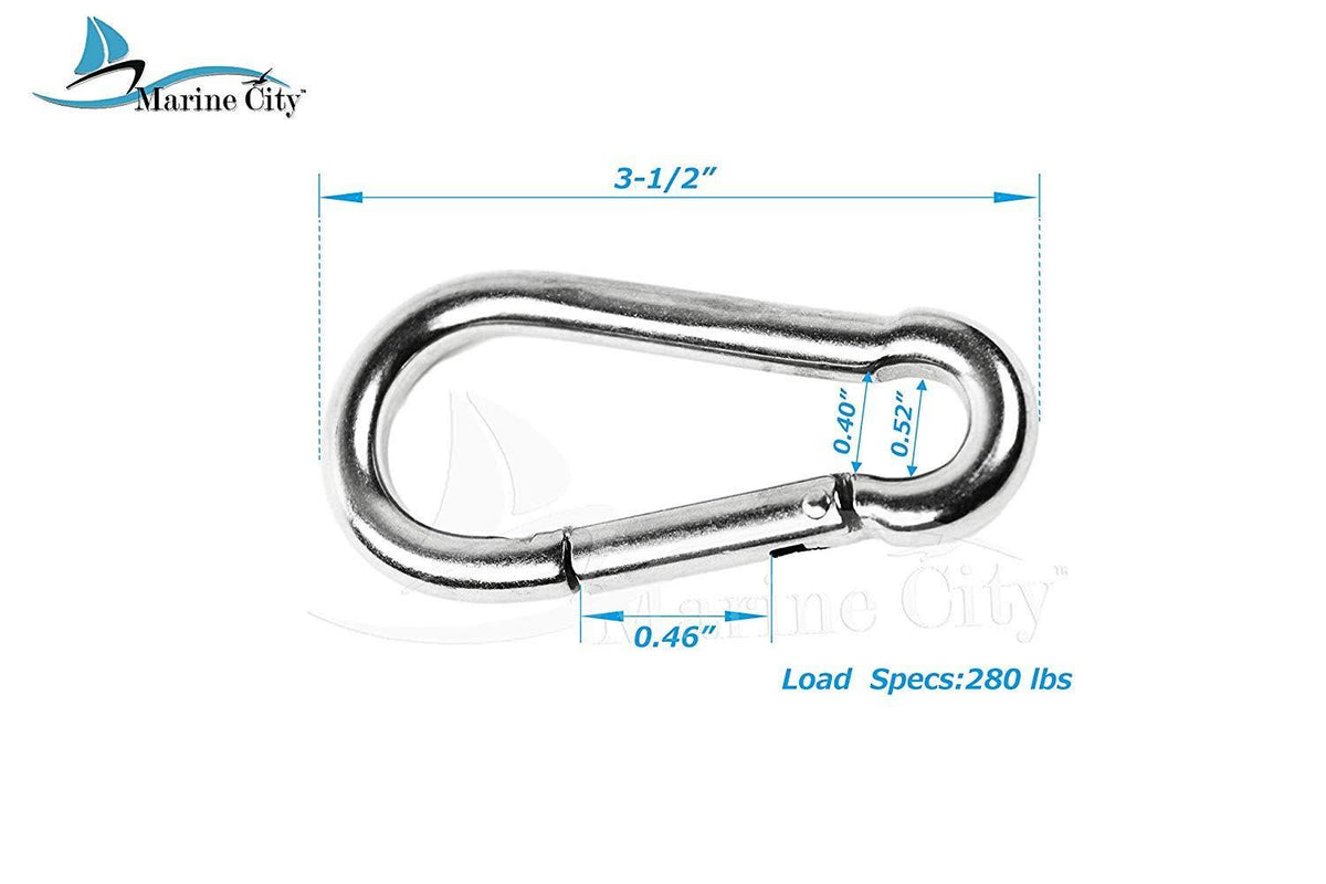 316 Stainless-Steel Carabiners Clip Snap Hook (10pcs) P9336