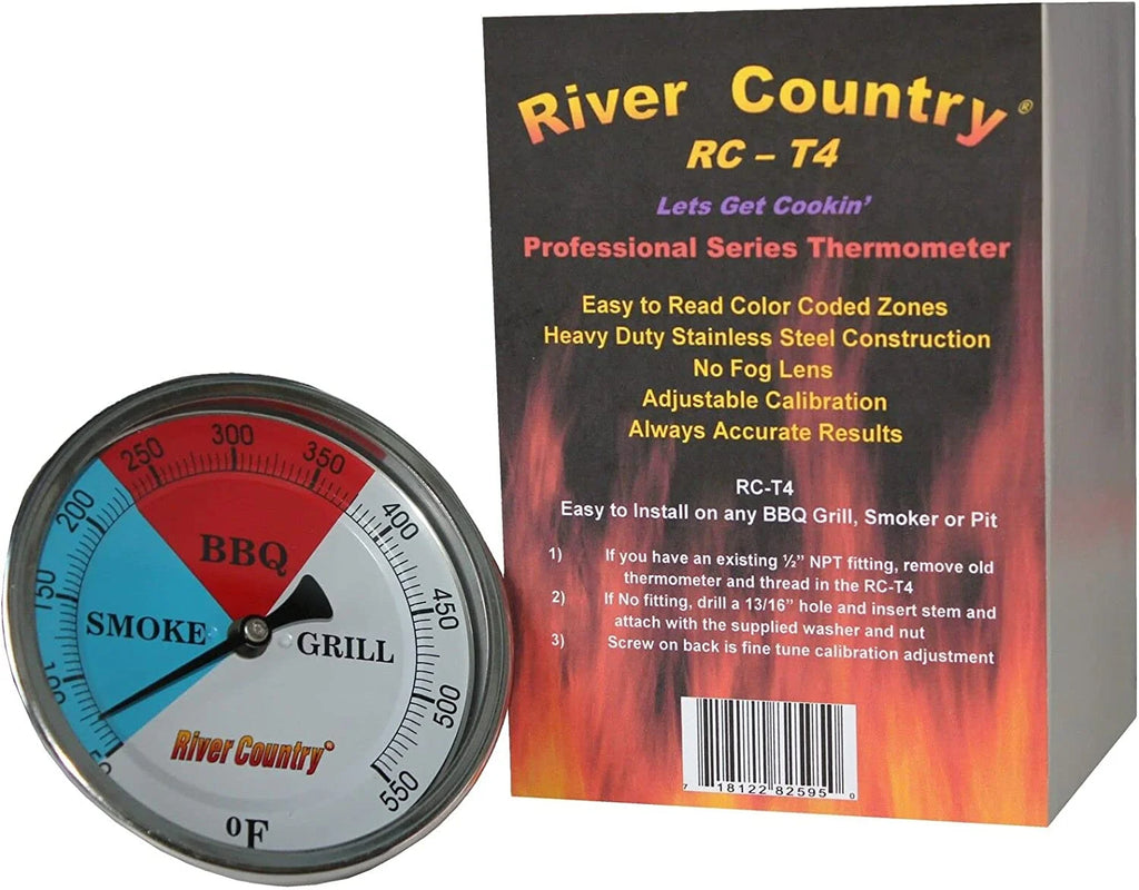 4" Dial BBQ Grill Smoker Thermometer (50 to 550 F) M15792