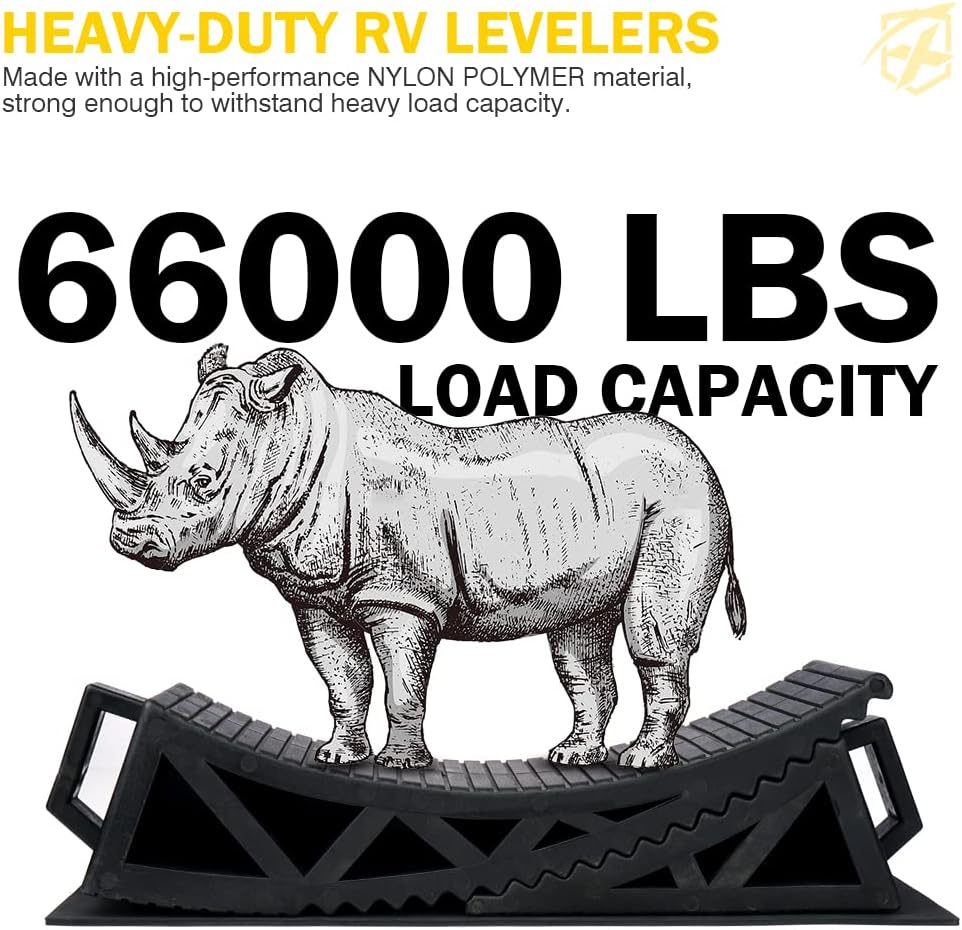 RV Leveling System Kit 2PCS with Anti-Slip Mats T1162
