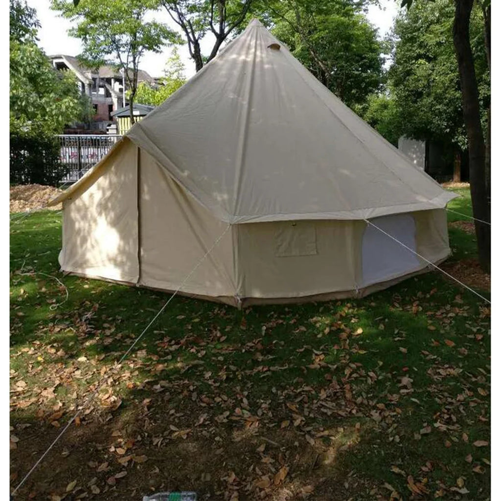 19.69ft Camping Bell Tent with Front Awning T83462