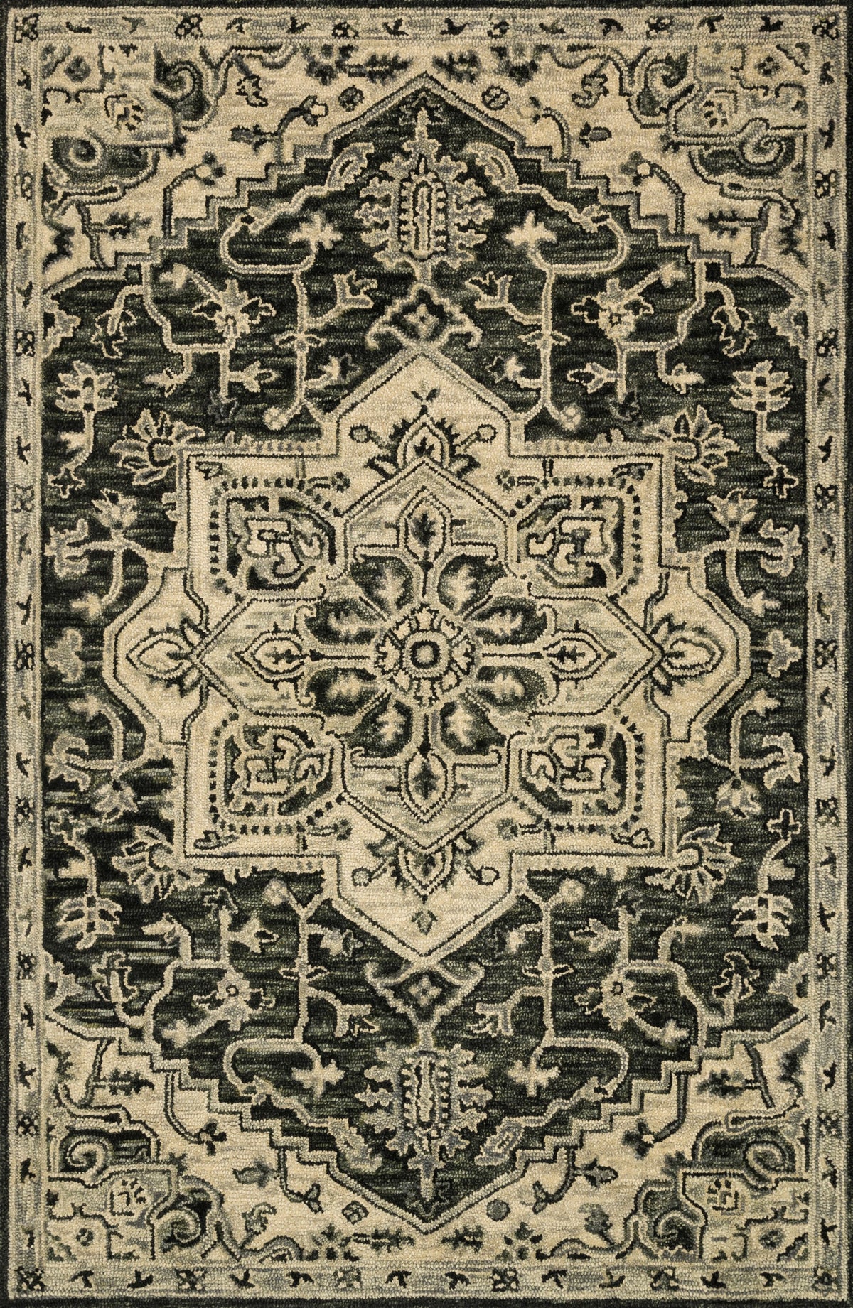 Charcoal Lt Grey 9'3 x 13' Rug J7811