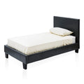 Espresso Faux Leather Twin Platform Bed G6954