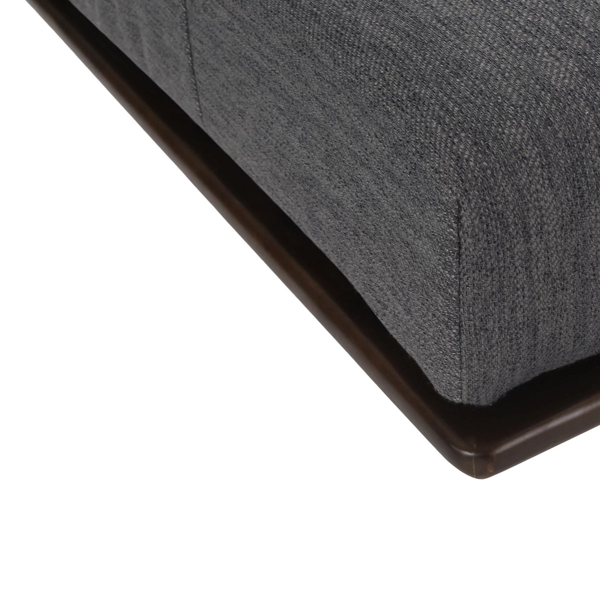 Charcoal Fabric Tufted Chaise Lounge with Bolster Pillow A62278