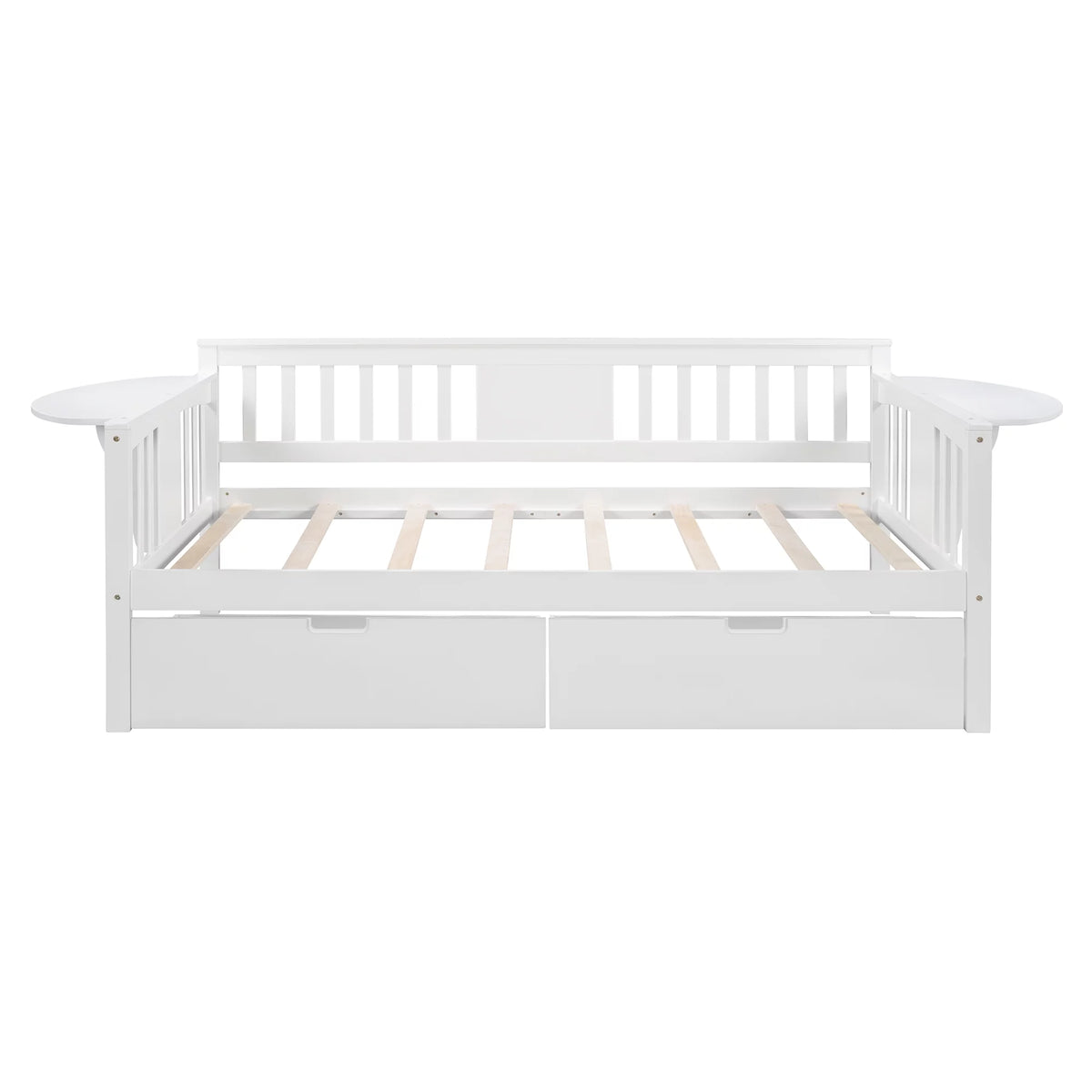 Twin Size White Daybed with Two Drawers C94829