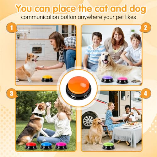 4-Pack Talking Pet Buttons B164