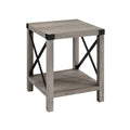 Gray Wash Metal Side Table G71567