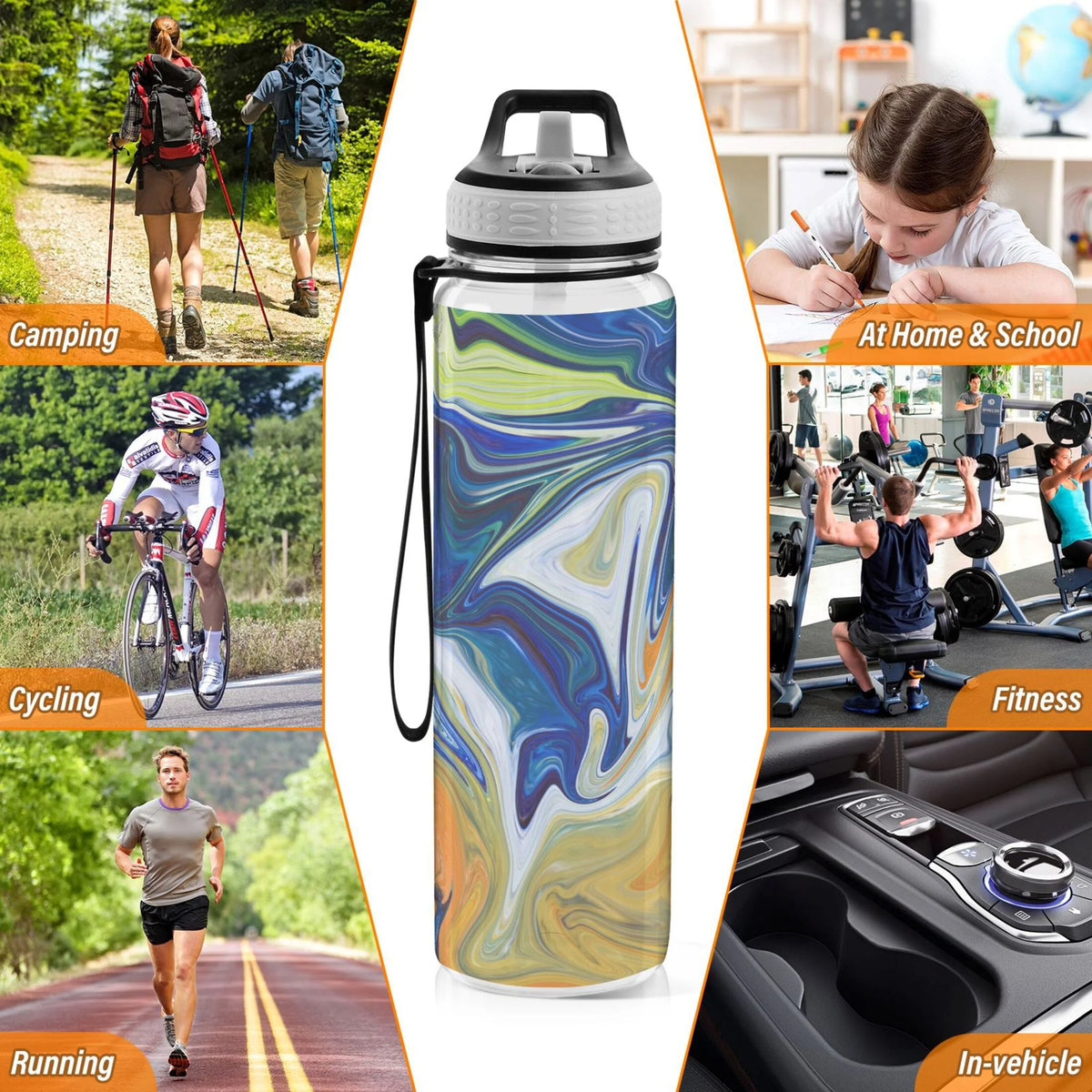 32oz Tritan Leakproof Water Bottle with Straw X742