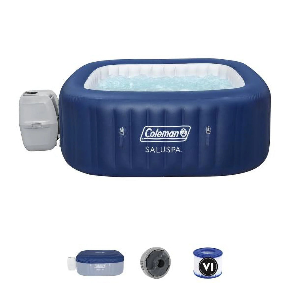 Blue 4-6 Person Inflatable Hot Tub Spa with Cover V854889