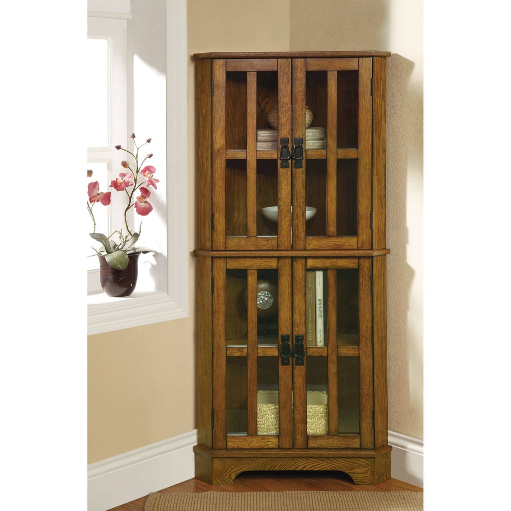 4-Shelf Corner Curio Cabinet Q47578