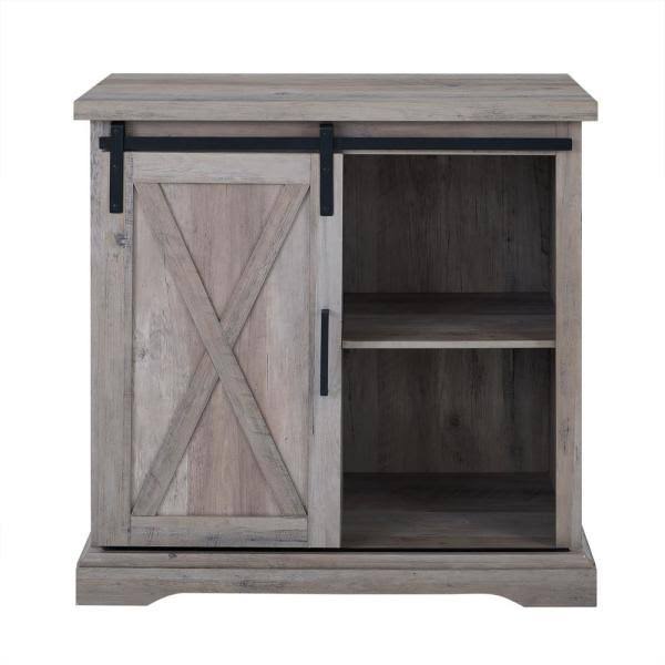 Grey Wash Rustic Accent Cabinet V4605