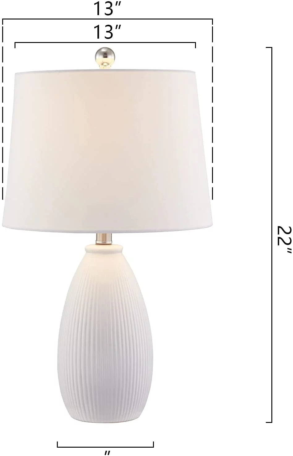 Table Lamps Set of 2 White Ceramic R27070