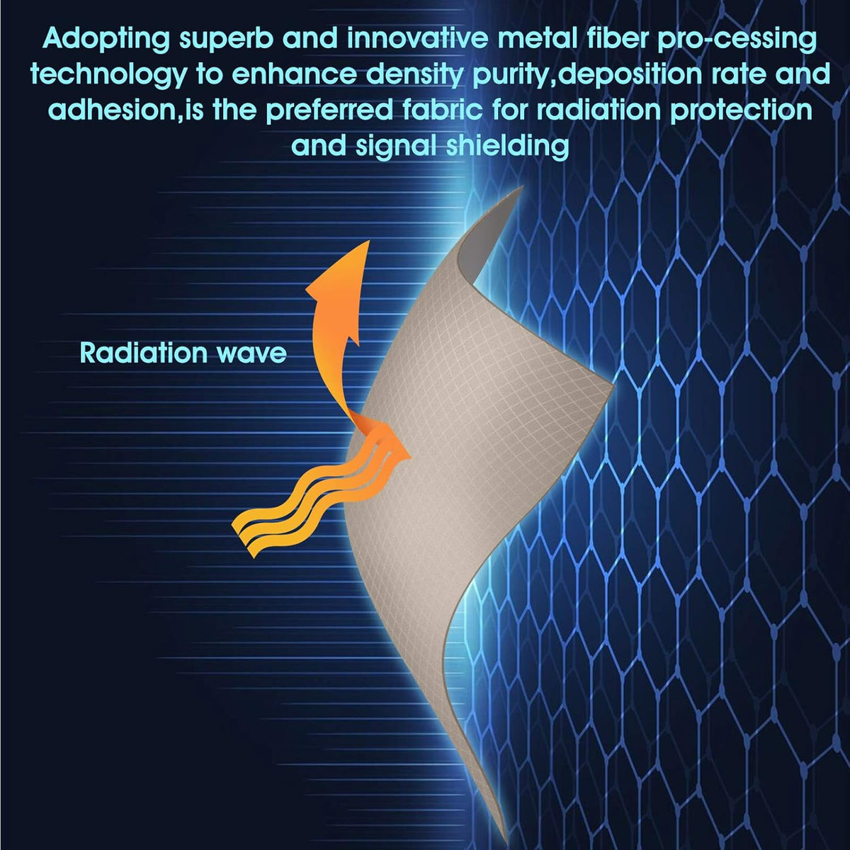 EMF Shielding Copper Fabric, 79 x 42.5 Inch W597