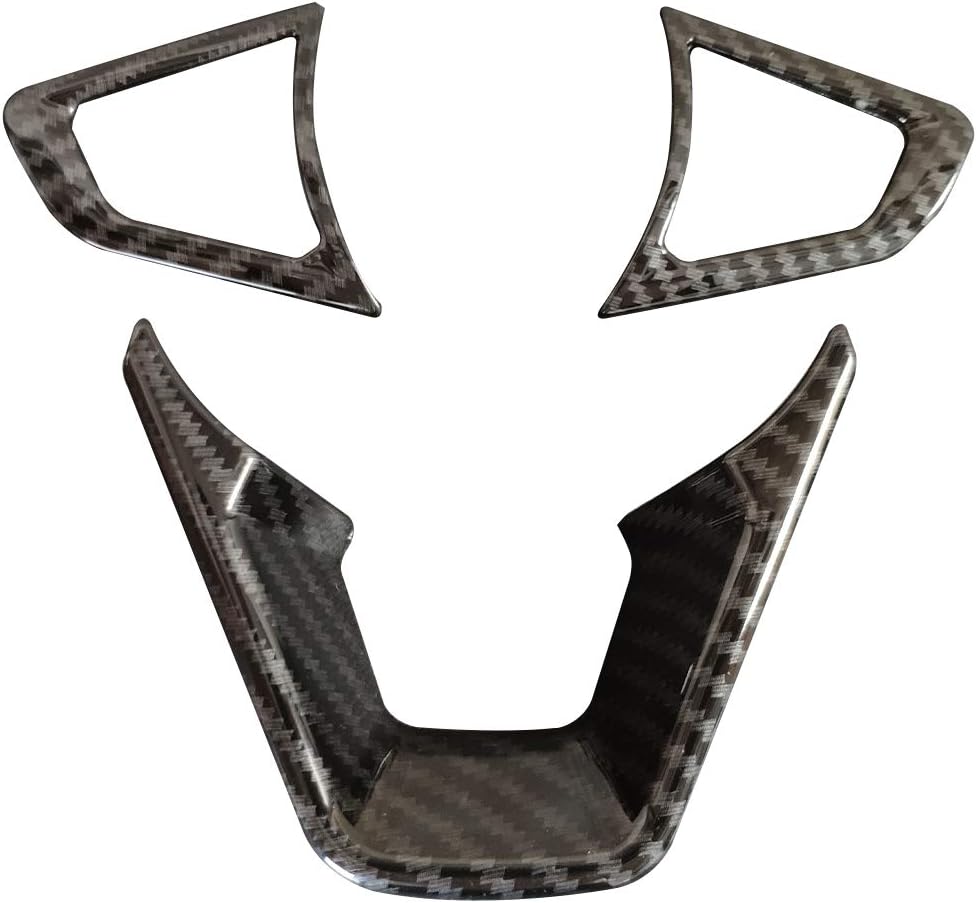 3PCS Carbon Fiber Steering Wheel Cover J70560