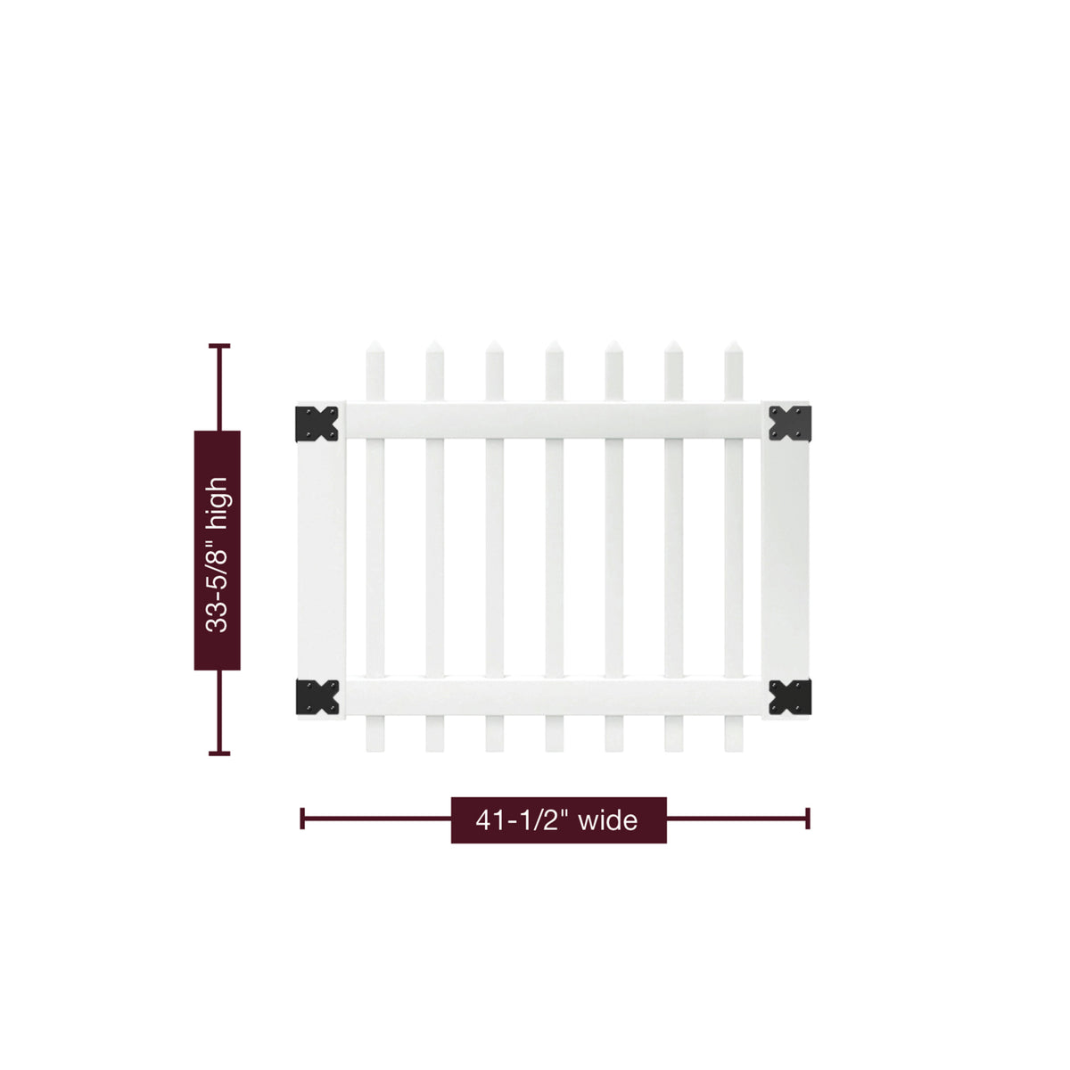 White Vinyl Picket Fence Gate O296