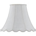 White 18x22 Vertical Piped Scallop Bell Shade N496