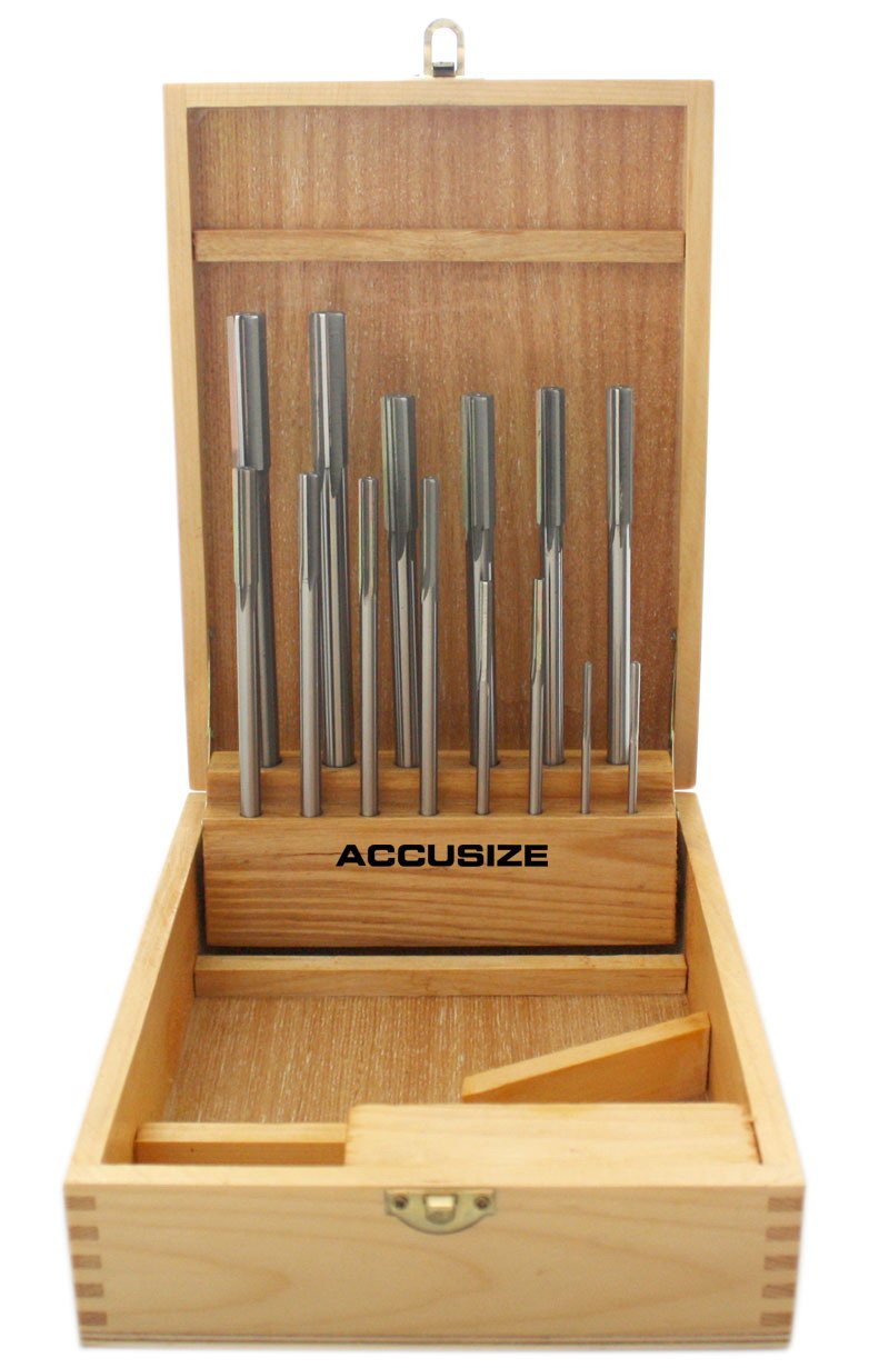 14 Pc H.S.S. Chucking Reamer Set in Fitted Case P588742