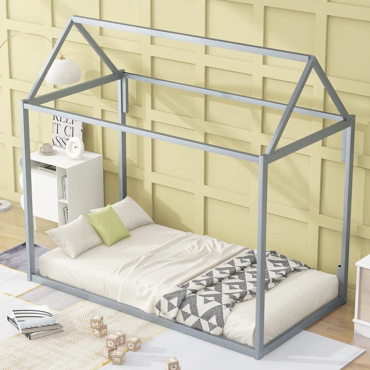 Full Size Metal Tent Bed with Slats R20820