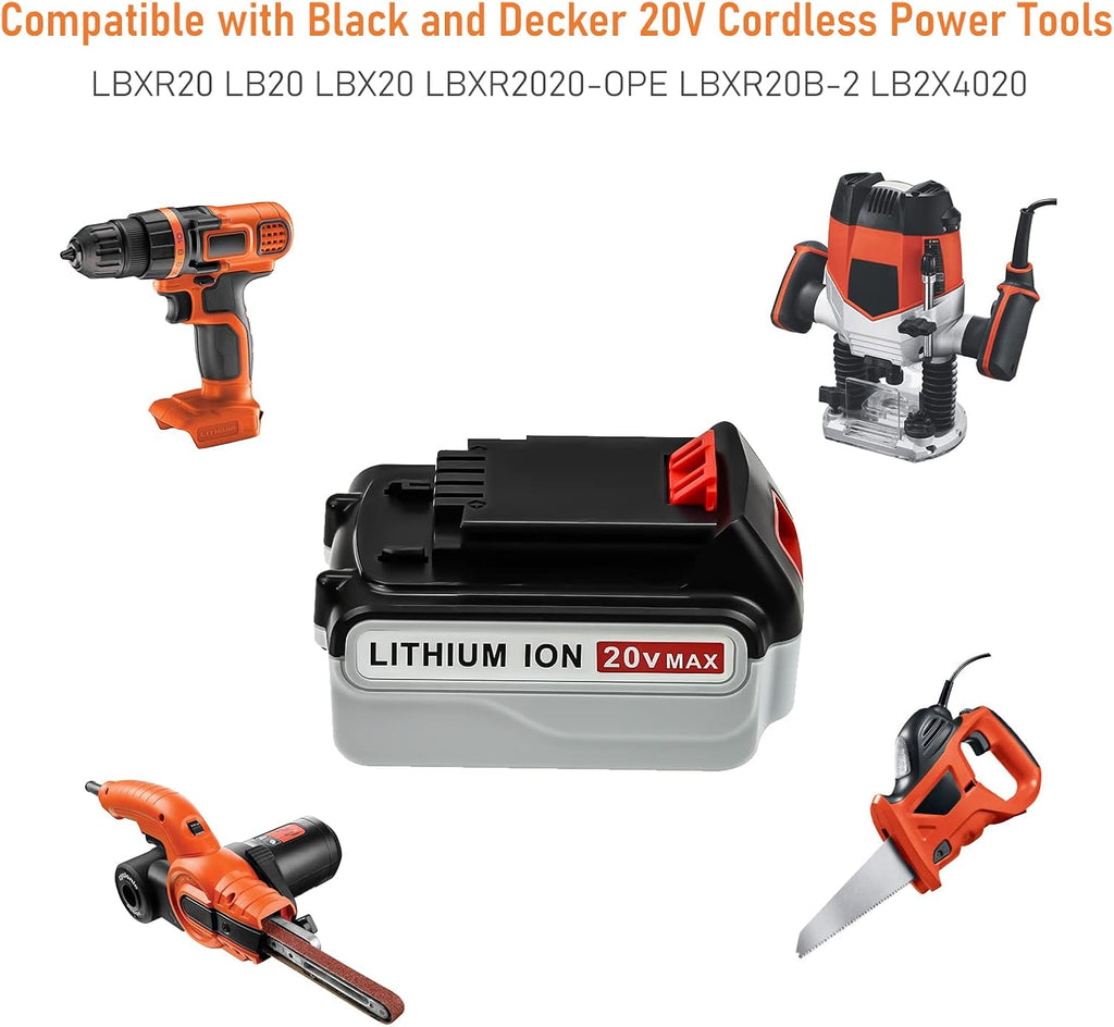 2 Pack 5.0Ah Lithium Ion Replacement Battery for 20V Tools R530