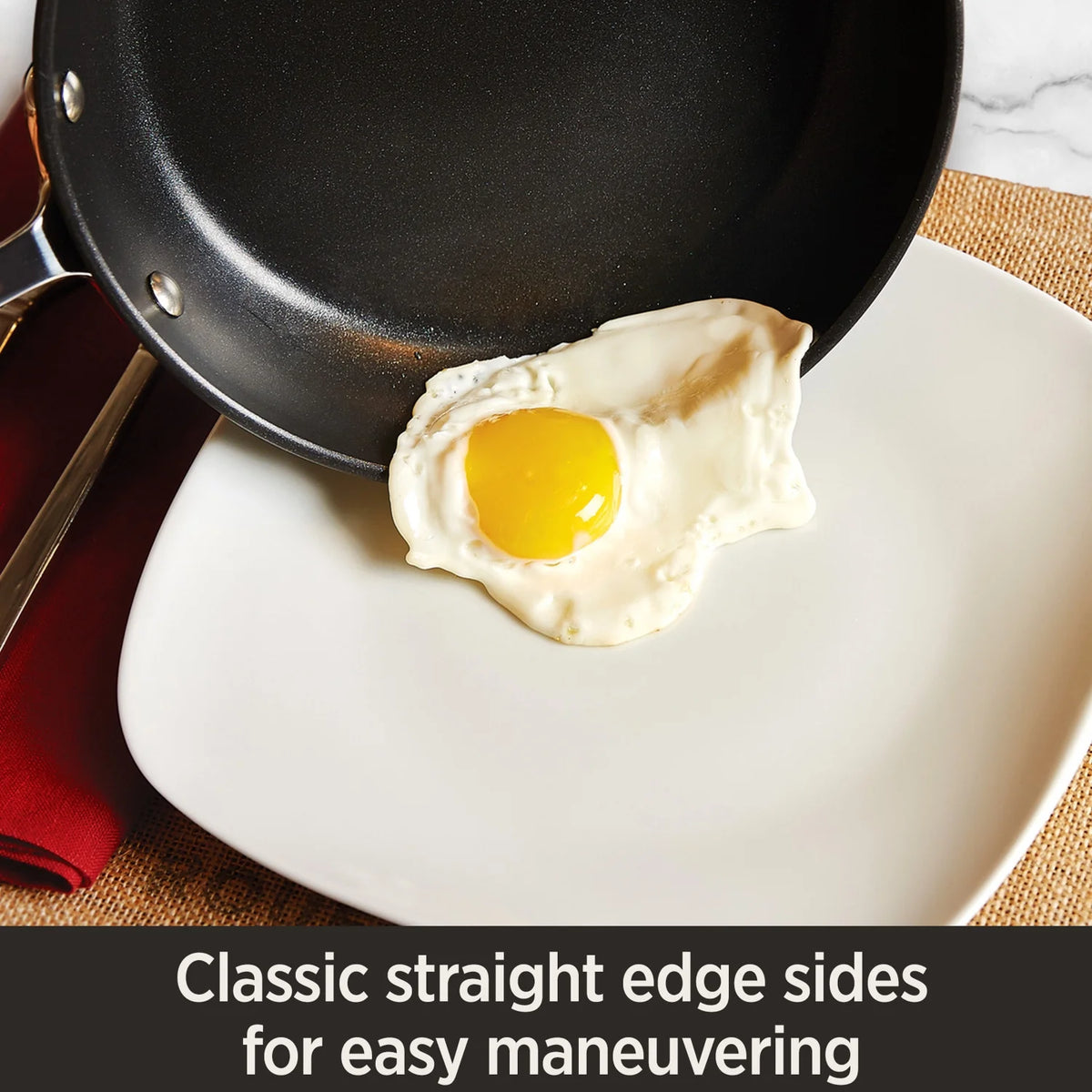 4-Quart Black Nonstick Hard Anodized Saute Pan L9055