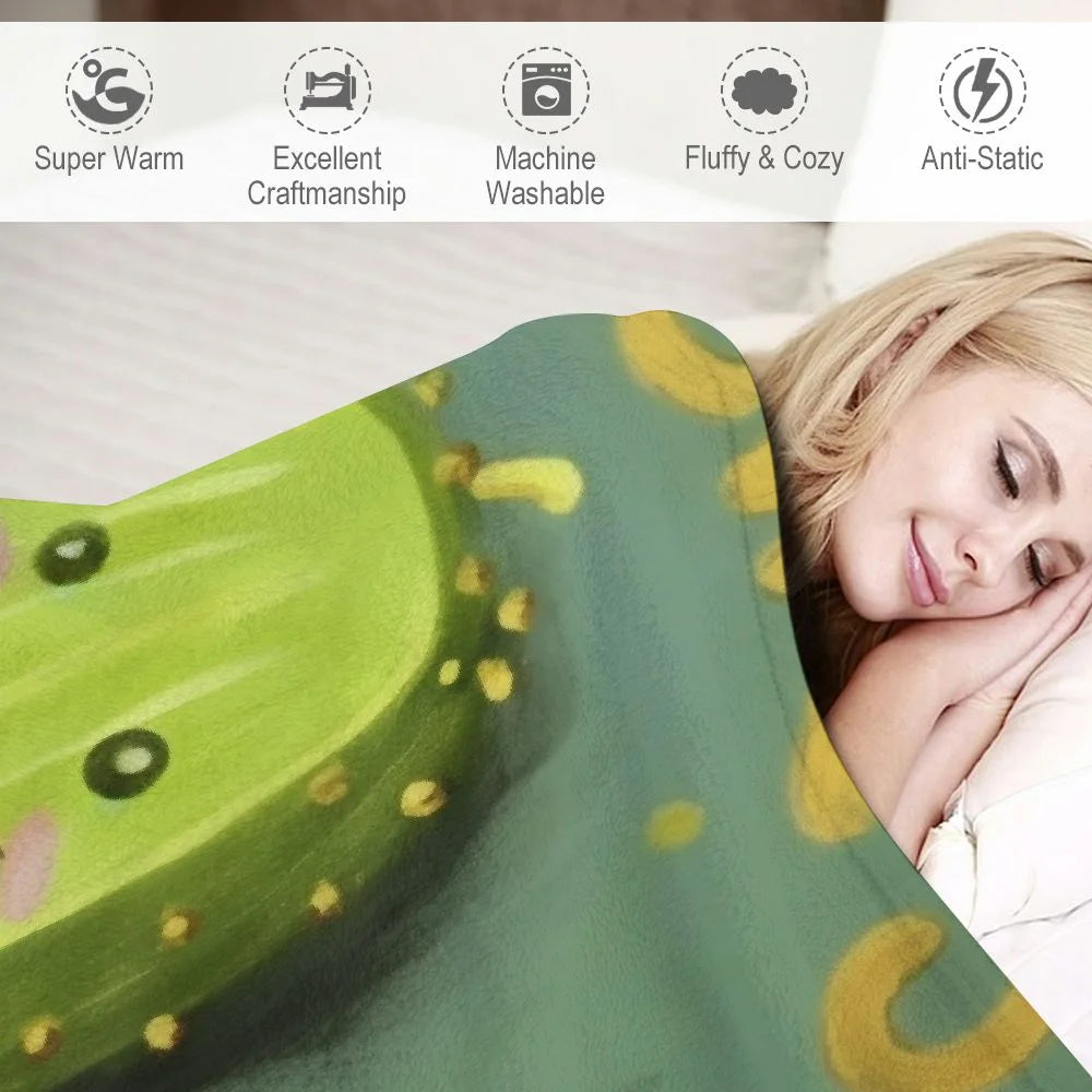 Pickles Flannel Throw Blanket O422