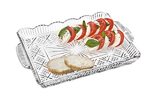 Crystal Rectangular Serving Tray, Clear, 16x1.75x11 B41849