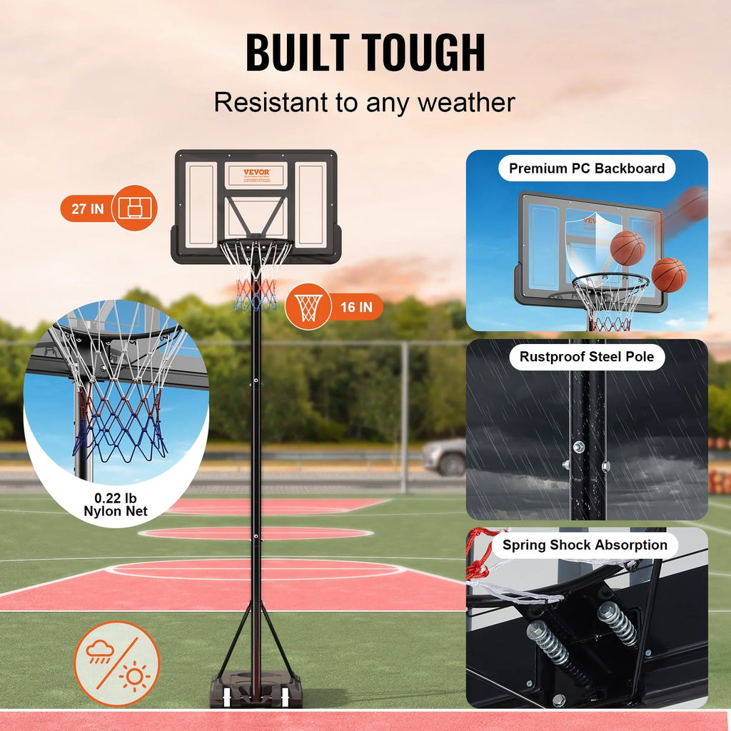 Basketball Hoop Adjustable Height Backboard System L79421