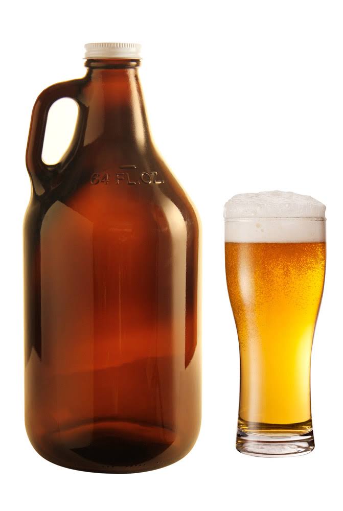 64 oz. Amber Glass Beer Growlers Z121