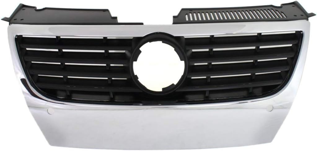 Chrome Shell Grille Assembly with Black Insert for Volkswagen Passat 2006-2010 S618869