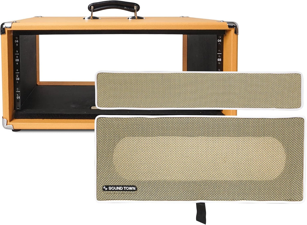Vintage 2U Amp Rack Case with Rubber Feet, Black H96374