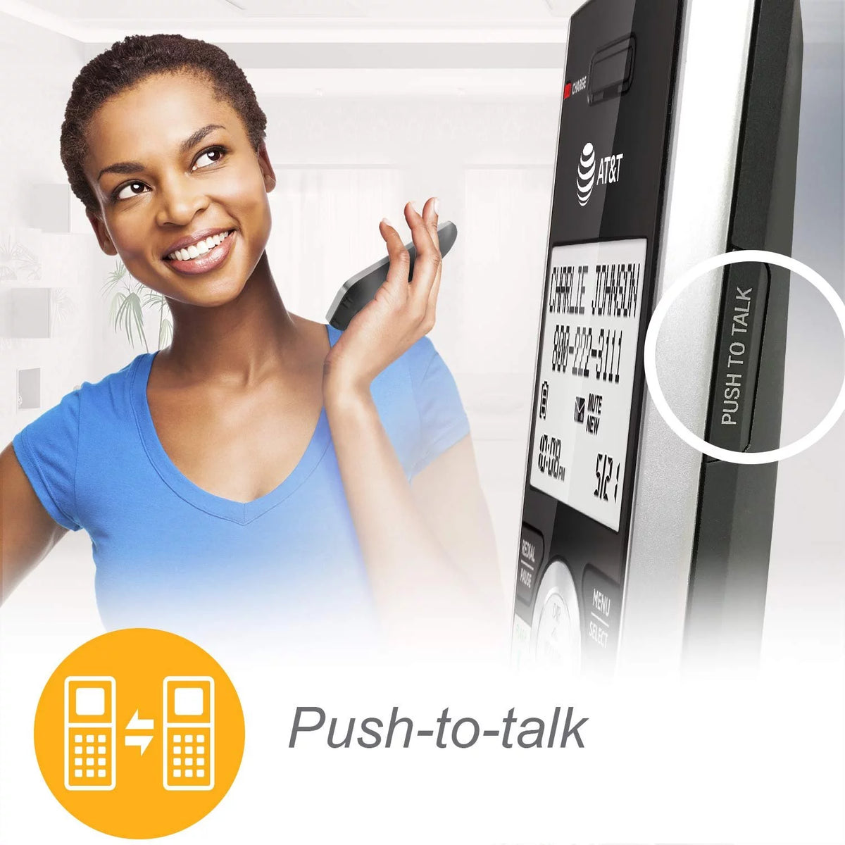 Silver/Black Cordless Phone with 4 Handsets R26235