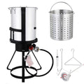 30 QT Aluminum Turkey Deep Fryer Pot with Burner Stand U940