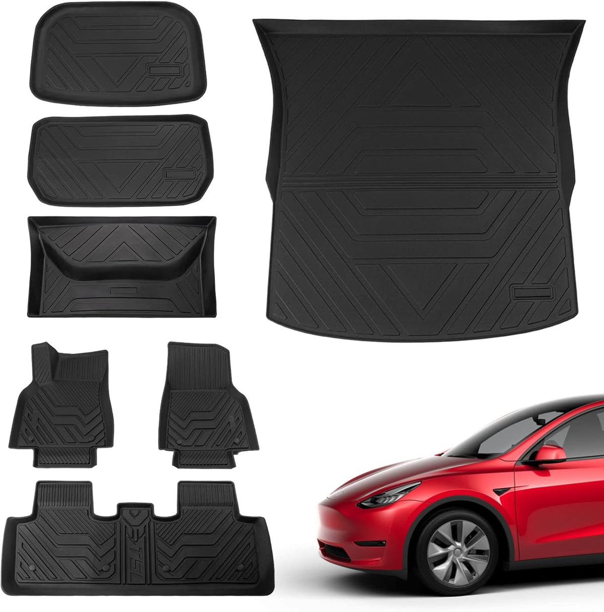 Tesla Model Y Frunk Mat Cargo Liner Floor Mat All Weather 5 Seat Accessories X3797