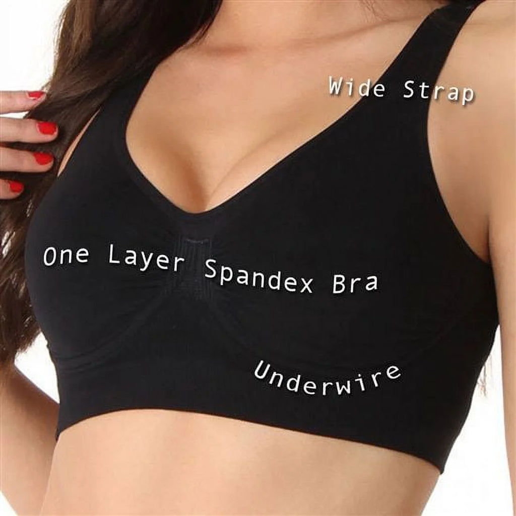 Black Seamless Non-padded Underwire Bra L972098