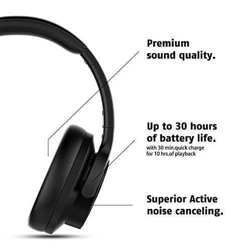 Active Noise Cancelling Wireless Bluetooth Headphones with Microphone C541144