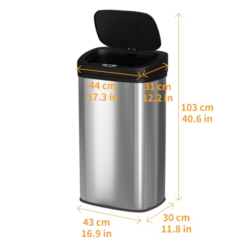 22 Gallons Stainless Steel Automatic Sensor Kitchen Trash Can R59572