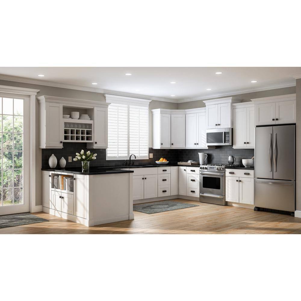 30x30x12 in. Shaker Wall Kitchen Cabinet in Satin White N3335