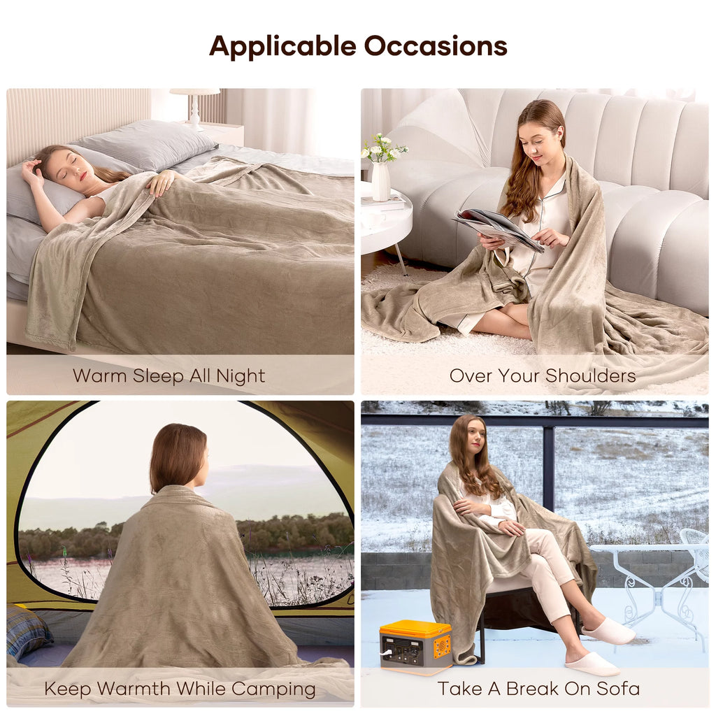Electric Blanket Full Size Flannel Machine Washable H246