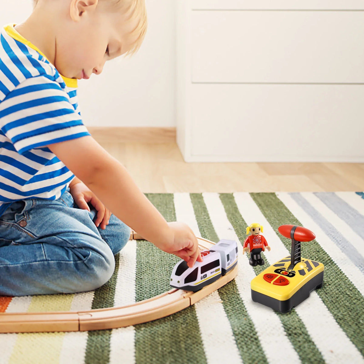 Electric Train Toy RC Train Model Educational Toy for Kids Children V891