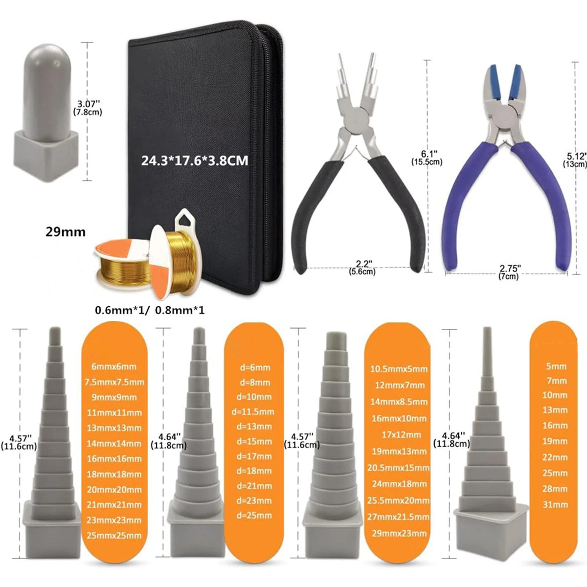6 in 1 Wire Looping Pliers Set C785099