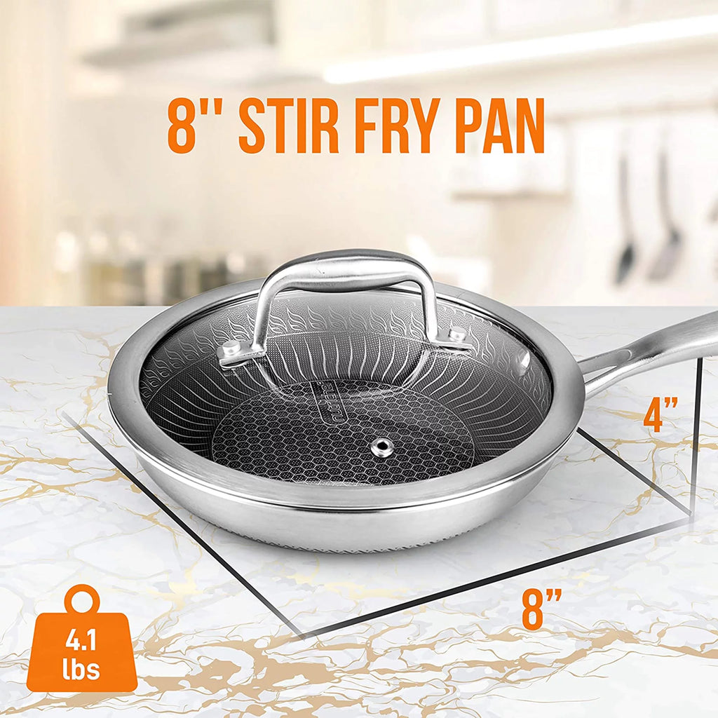 8 Inch Nonstick Triply Stainless Steel Pan B100238