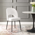 Black White Upholstered Fabric Dining Side Chair J94672