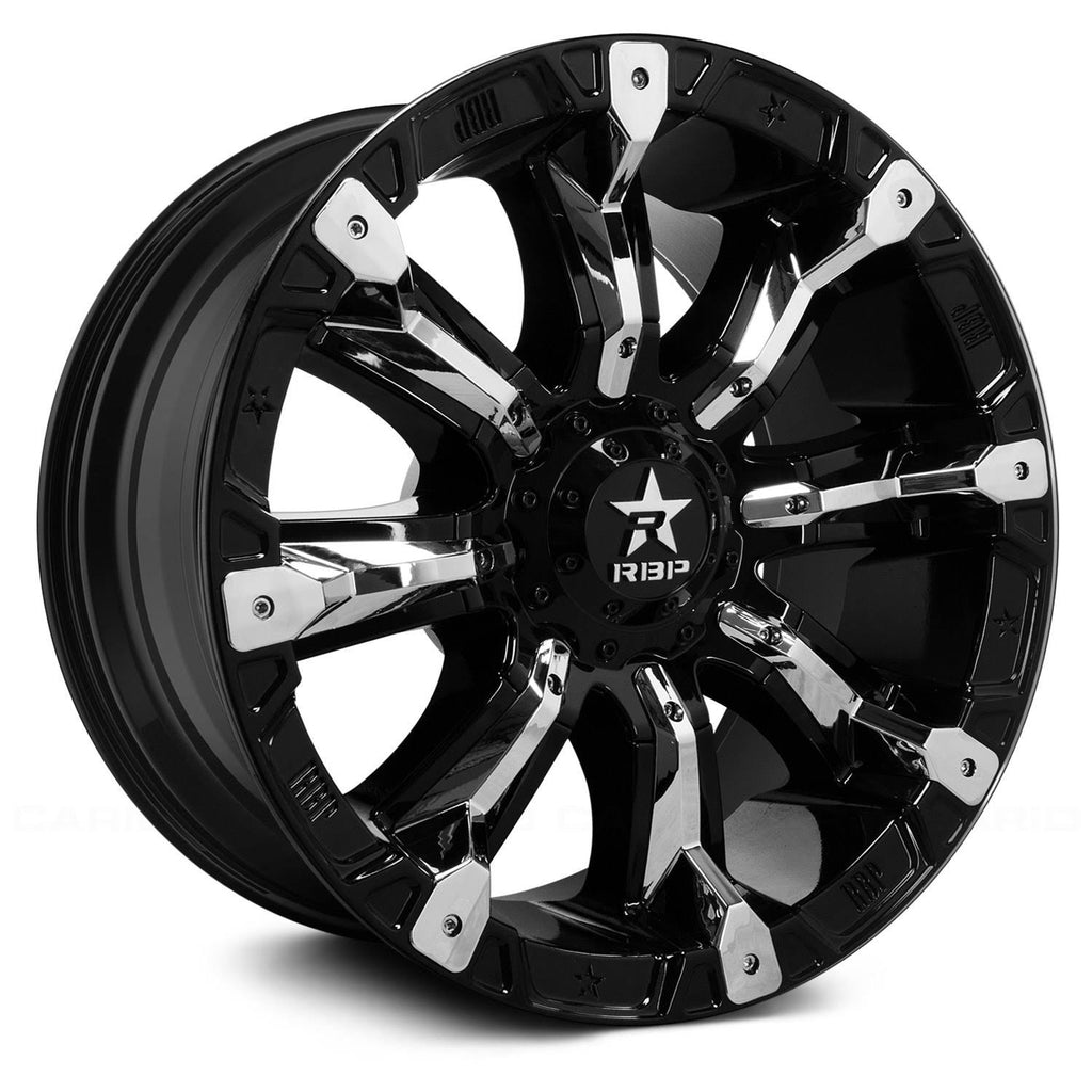 Black w/Chrome Inserts Wheel B9179