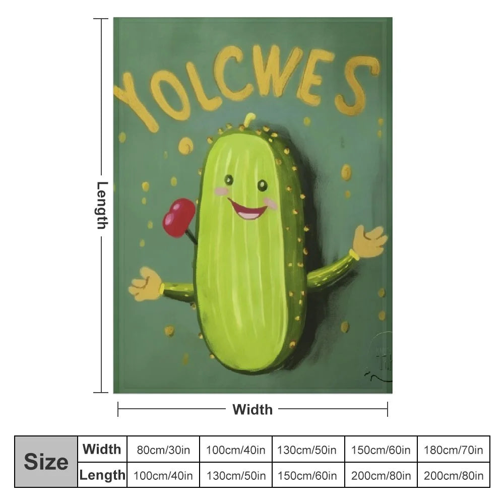 Pickles Flannel Throw Blanket O422