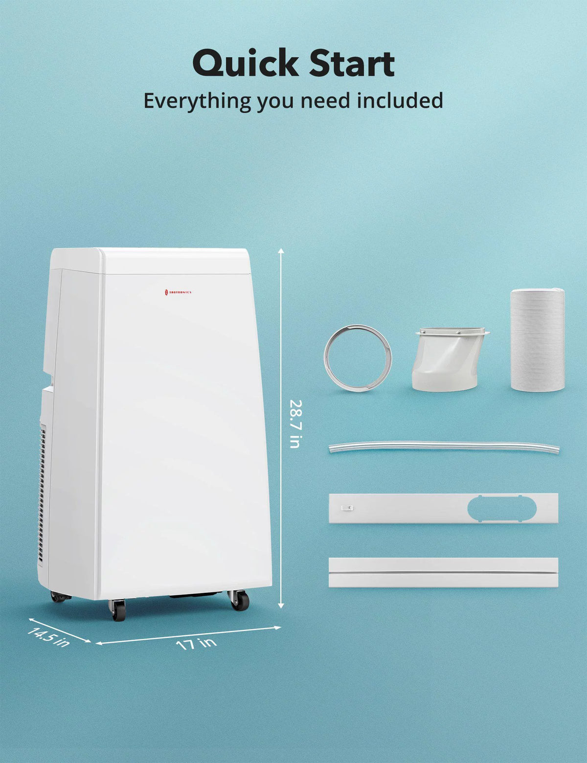 10,200-BTU 115V 3-in-1 Portable Air Conditioner, Dehumidifier, & Fan S2951