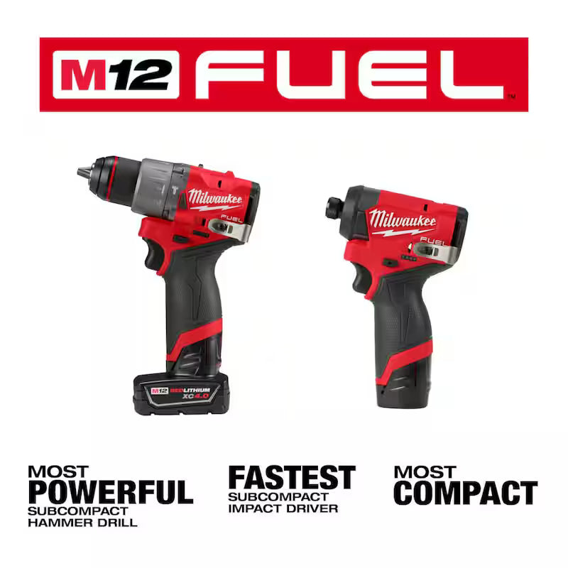 12-Volt Li-Ion Brushless Cordless Hammer Drill and Impact Driver Combo Kit (2-Tool) R215