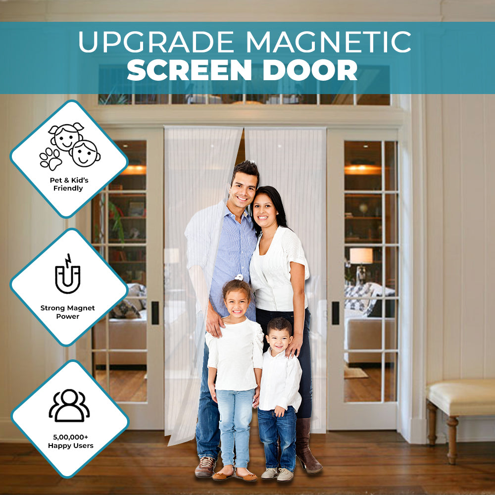 4pk White Auto Mesh Screen Net with Magnet D692