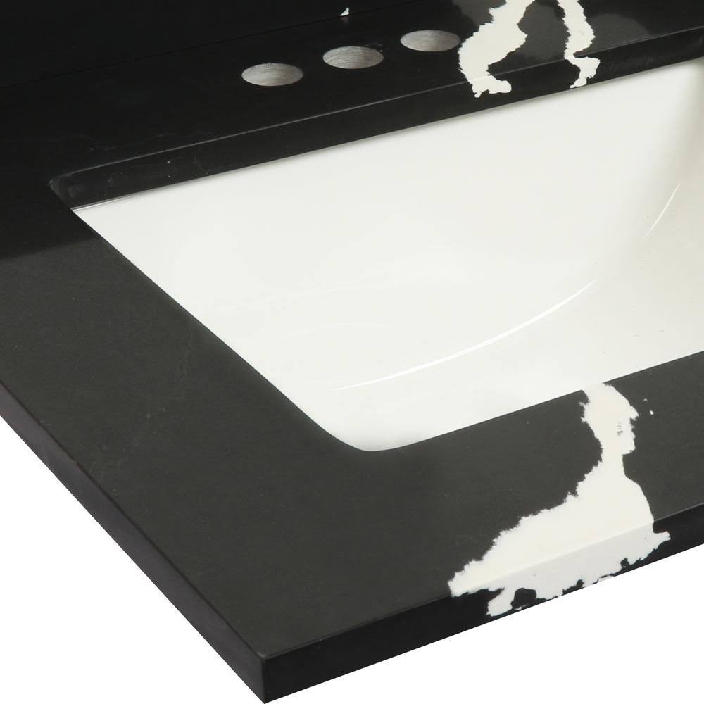 25 in. Bath Vanity with Quartz Stone Vanity Top and Backsplash Y6917