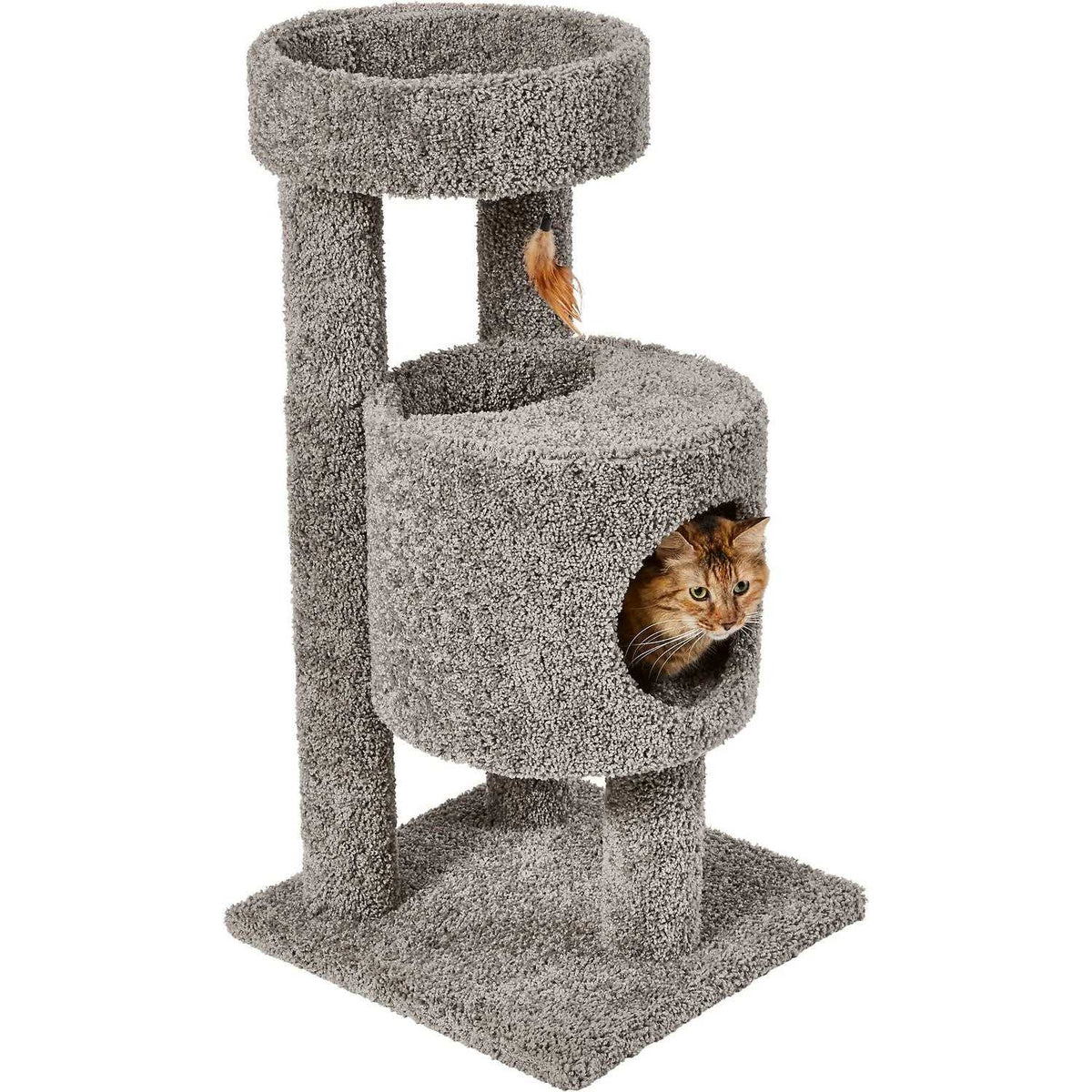 36-in Real Carpet Wooden Cat Tree H11488